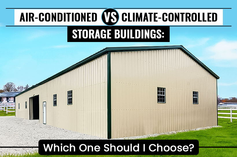 Climate-controlled storage buildings